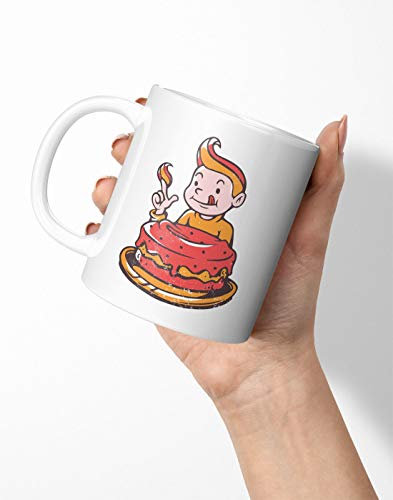 BLAK TEE Cute Boy and The Cake Porcelain Coffee and Tea Mug 330 ml