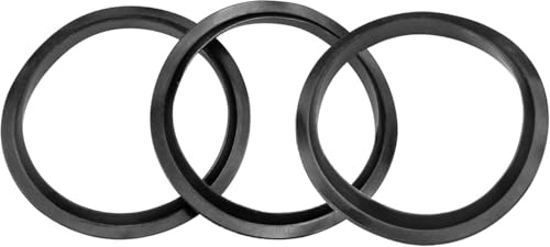 OUPADOS 3 Stück Gummi O-Ringe Dichtscheiben Set Sink Waste Basin Click Plug Clear Rubber Pop Up Basin Waste Seal Basin Plug O-Ring for Plumbing Washer Seal (Black)