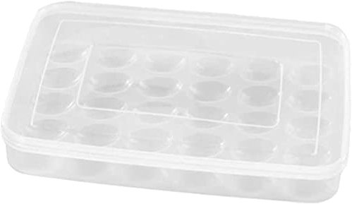 LATRAT Boîte à œufs rectangulaire en plastique transparent pour 30 œufs pour réfrigérateur, extérieur