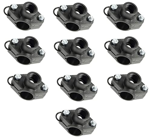 Magazzini GM PRESA A STAFFA, Raccordi per Sistema di irrigazione Tubo Ala gocciolante,disponibili anche Manicotto,Tee,Valvola,Tappo,Gomito,Gancio, Picchetto, per Tubi da 32mm (10,Presa Staffa)