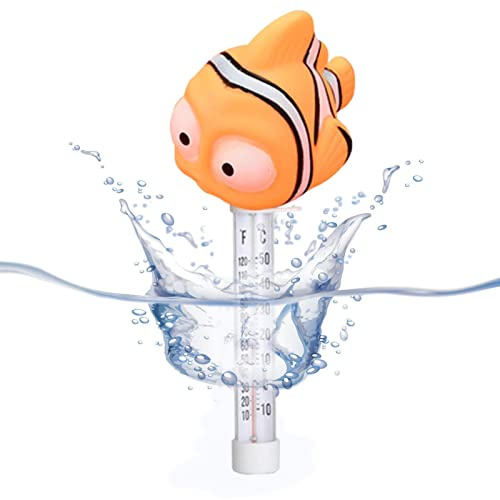 Schwimmendes Wasserthermometer, Floating Pool Thermometer mit String, Cartoon-Wassertemperatur Thermometer, Wassertemperatur Thermometer, Geeignet für Whirlpools im Innen- und Außenbereich