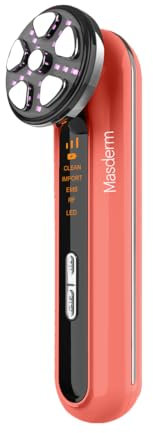 MASDERM - 5-in-1 Radio Frequency Face Lifting Device, Professional Facial Massager and Skin Tightening Machine, Anti Aging HIFU Beauty Tool for Wrinkles, Firming, and Collagen Rejuvenation