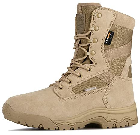 FREE SOLDIER Taktische Herrenstiefel 8 Zoll Leichte Kampfstiefel Langlebige Wildleder Militärische Arbeitsstiefel Wüstenstiefel