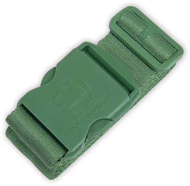 Hauptstadtkoffer - Koffergurt, 5 cm x 190 cm, Besonders Auffällig & Sicher, Gepäckband, Luggage Strap für Koffer, Green