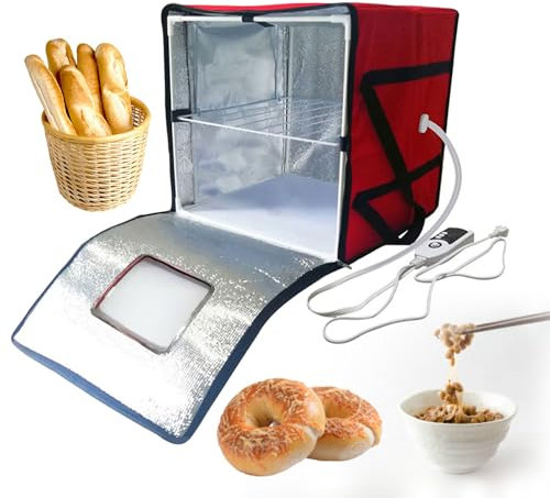 Yogurt Fermentation Box, Bread Proofing Basket with Internal Shelf, Support Temperature Control and Timing, Zipper Closure, Dough Proofing Bag, for Homemade Yogurt, Bread,L