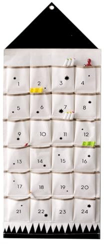 Advent Calendar for Filling Christmas Calendar Fillable 24 Pockets Fabric Christmas Calendar for Hanging Christmas Ornament Christmas Advent Calendar 2024 for Hanging Christmas Tree Bauble