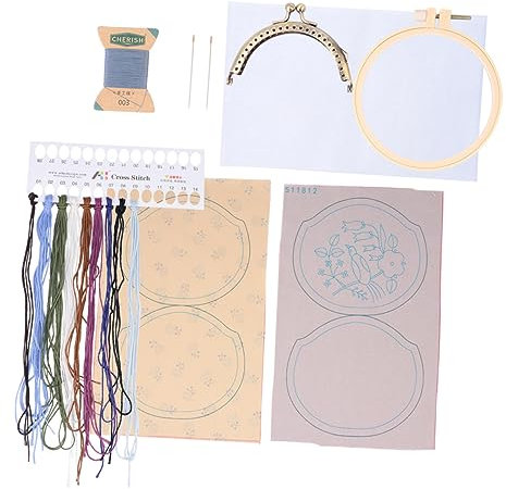 Anneome Selbstgemacht Stickerei Materialset Handgemachte Münzbeutel Geldbörse Kit Bestickter Beutel Kompaktes Nähset Für Anfänger Geschenkidee