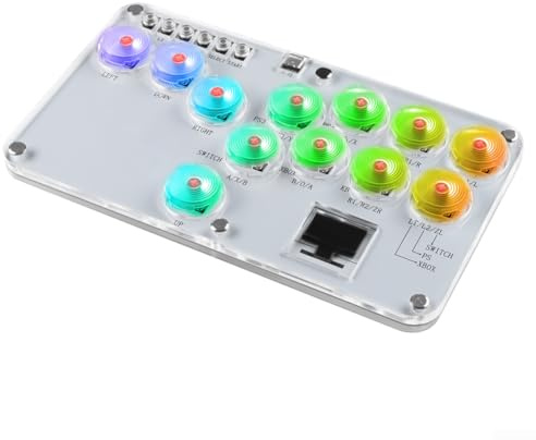 Arcade , controlador sin palanca, compatible con PC, PS4 y juegos Switch, soporte de intercambio en caliente