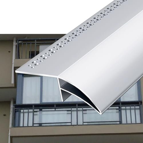 Grondaie per la pioggia Bordo Esterno Del Davanzale Della Finestra Linee Di Gocciolamento In Metallo, Striscia Deviatrice A Becco D'aquila Personalizzata Per Balcone, Striscia Deflettrice Per Gocciola