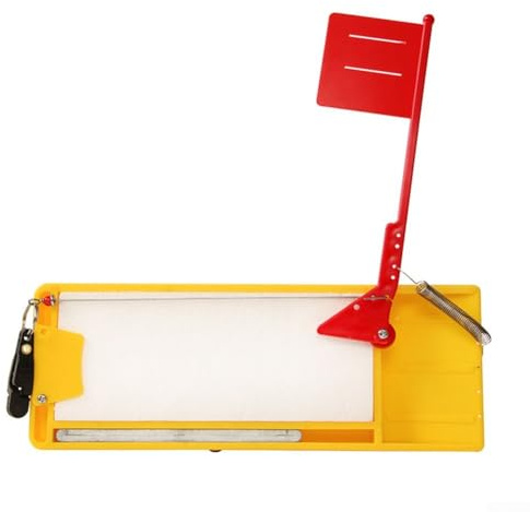 Planche de rabot latérale de pêche avec ressort pour pêche à la traîne – Construction légère en ABS + PC, jaune, 245 x 90 x 21 mm (droite)