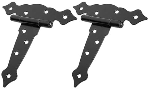 HOMSFOU 2pezzi Cerniere Per Porte in Ferro Ad Alta Resistenza Cerniere Per Cancelli Kit Per Cancelli Per Porte Da Fienile Per in Legno Pesanti Bulloni Inclusi