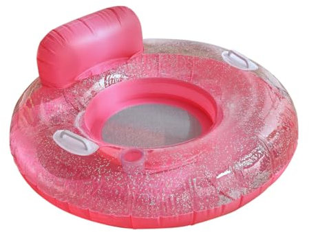 KICHOUSE Silla Flotante para Piscina con Lentejuelas y Ergonomía Colchón De Aire para Agua
