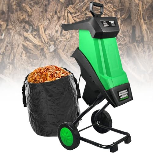 Electric Wood Chipper Shredder for Lawn, Garden, and Firebreak Creation, Heavy Duty Mulcher for Efficient Yard Waste Management