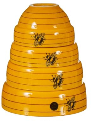 Sass & Belle Bee Hive Measuring Bowls – Ceramic Baking Measuring Cups Set – Quirky Small Kitchen Accessories – Cute Measure Bowls – Sass and Belle Baking Cups Set