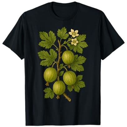 Ilustración botánica de Grosella Espinosa Vintage Camiseta