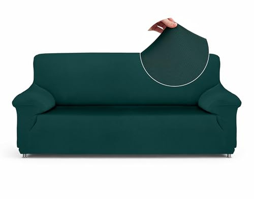 Textilhome Housse Canapé Extensible Universelle TEIDE 3 Places Vert
