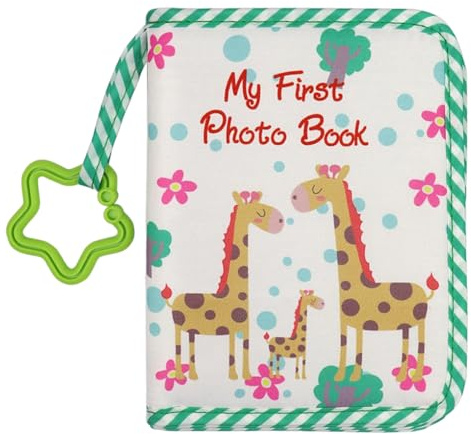 QUXVUIS los recuerdos del bebé con estilo, álbumes de fotos de tela para bebés con bonitos álbumes fotos tela poliéster, regalos significativos, verde