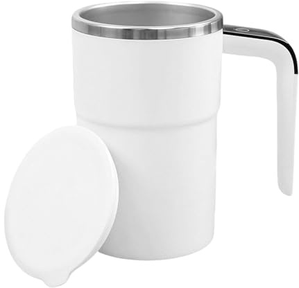Tazza da caffè auto-mescolante, tazza elettrica ricaricabile, agitatore automatico da 7,6 cm per bevande calde, struttura robusta in acciaio inossidabile, gadget per bevande, mescolare cioccolata