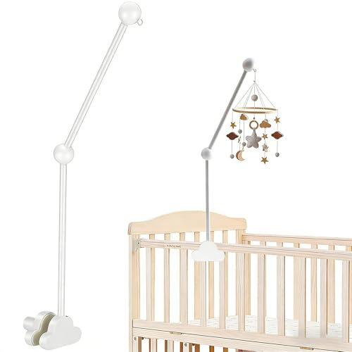 Mobile Halterung,Verstellbarer Mobile Halterung Wickeltisch,Halterung Mobile Wickeltisch,Abnehmbarer Mobile Halter für Aufhängung Windspiele Bettglocke