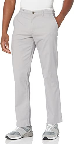 Amazon Essentials herr Classic-Fit casual stretch chino-byxa, ljusgrå, 32 B x 32 L