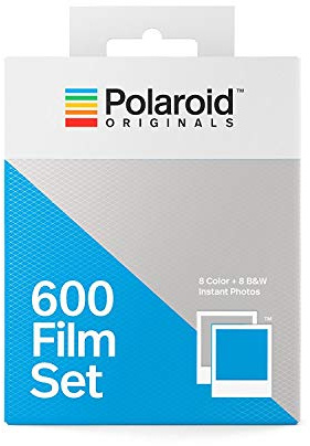 Polaroid Originals 4844 - Set de películas Tipo 600 (1 Paquete Color, 1 N&B) Marco Blanco