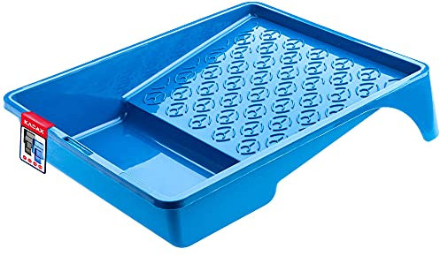 KADAX Vaschetta per vernice, grande ciotola in plastica, per pittore, con manico maneggevole, ciotola per verniciare, accessorio leggero, per pittura, vaschetta per vernice (1, blu)