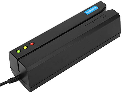Kuuleyn Lector de Tarjetas de Banda magnética MSR605X, indicador LED Mini Lector de Tarjetas Inteligentes de Banda magnética de 3 Pistas