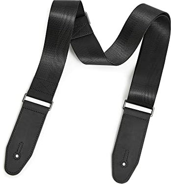 QMYBROW Gitarrengurt für E-Gitarre, Akustikgitarre, Westerngitarre, E-Bass und Ukulele Gitarrengurt für Kinder und Erwachsene mit Lederunterlage