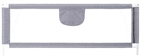 homewell Bettgitter 150 cm, Bettschutzgitter für Kinder ab 0-10 Jahren, Höhenverstellbar Rausfallschutz Bett, Kohlenstoffstahl Bettumrandung, Babybett Umrandung, Boxspringbett (Grau, 150 cm, 1 Stück)