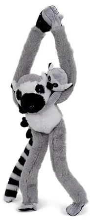 Trigon Plüschtier AFFE, 54 cm, Katta mit Baby, Hängeaffe Affen Hängeaffen Kuscheltier Stofftier Magnet