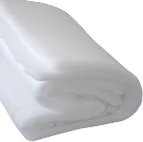 Volumenvlies Meterware 2m Länge 3cm Dicke 160cm Breite QUILT 300g/m² Polstervlies 30mm Höhe Waschbar Watte Polsterwatte Diolenwatte Vlieswatte Füllung Kissen Decke Sofa Polsterung