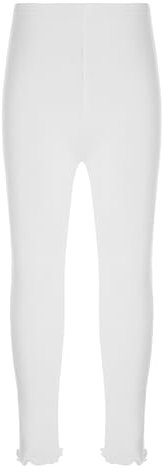Yeahdor Kinder Mädchen Leggings Lang Atmungsaktives Sporthose Ballettleggings Tanzhose Strumpfhose Training Jogging Weiß 134-140