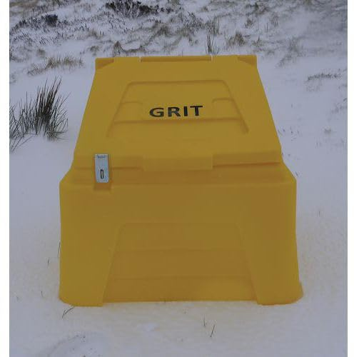 200L Yellow Grit Bin with Hasp and Staple Lock for Salt/Sand Storage