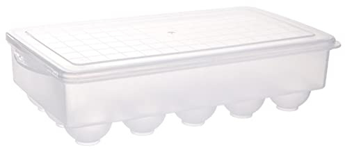 jojofuny 1pièce Transparent Storage Container with Lid Lattices Stacked Tray for Household Use