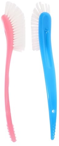 TOYANDONA 2 Stück Flaschenbürste Flaschenreiniger mit Flexiblem Nylonkopf Kunststoff Griff Wandhalter Reinigung für Babyflaschen und Trinkflaschen