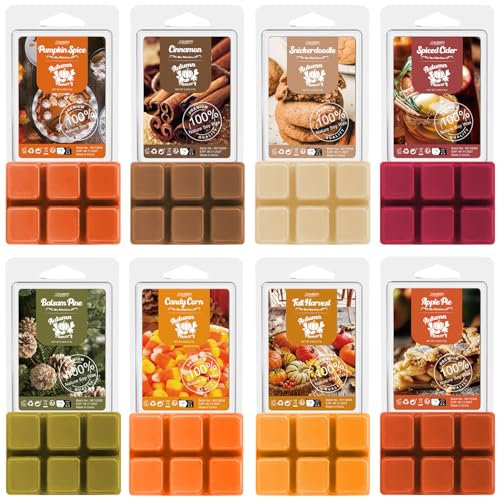 Salubrito Herbst Duftwachs für Duftlampe, Natürliches Wax Melts Sojawachs, Wax Melts für für Duftlampe, Kürbisgewürz, Zimt, Herbsternte, Gewürzter Apfel, Apfelkuchen, Kiefer, Süßmaiz