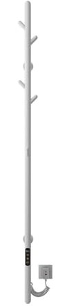 CYXZE 1500x130mm Radiatore da Bagno Elettrico Portasciugamani Elettrico,Radiatore Scaldasalviette,Tempo di Temperatura di Controllo Touch LED,Antracita,134W,Verticale,White