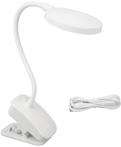 Clip-on-Leseleuchte, wiederaufladbare LED-Schreibtischlampe mit Universalschlauch, ABS-Touch-Control-Bettleuchte für Heimbüro, Arbeitszimmer, Studium