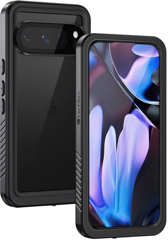 Lanhiem für Google Pixel 9 Pro XL Hülle IP68 Wasserdicht Stoßfest | Handyhülle Pixel 9 Pro XL, 360 Grad Schutzhülle, Staubdicht Outdoor Panzerhülle, mit Eingebautem Displayschutz, Schwarz