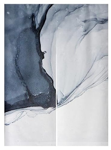 Küchenvorhänge Elfenbein Weiß Blau Scheibengardinen Polyester Vorhänge Kurz Waschbar Raumteiler Vorhang Türvorhang Langlebig Küchenvorhang Kurze Gardinen Verdickung Tür Vorhang 85x150cm