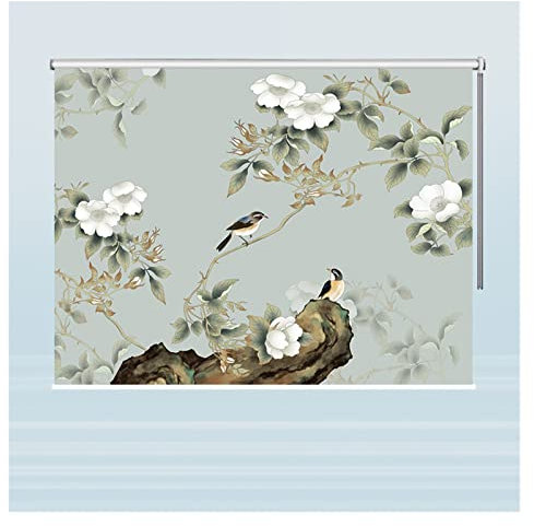 Verdunkelungsrollos für Badezimmer, Wohnzimmer, Küche, 140 x 200 cm breit, Rollos mit Beschlägen, 60 cm/80 cm/100 cm/120 cm/140 cm