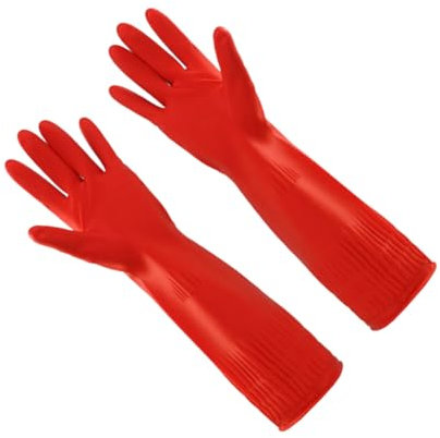 SEWOART Latex-geschirrspülhandschuhe Für Reinigung Haushalt Und Küche Innenplüsch Ölbeständig Langlebig Praktisch Für Geschirr Küche Haustierpflege Und Gartenarbeit