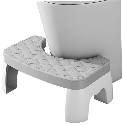Toilettenhocker, 17 cm hoch, Kothocker, robuster PP-Kunststoff, Badezimmerhocker, rutschfester Toiletten-Tritthocker, Hocke für Toilettenkacken, Geschenke für Kinder, Senioren, Toilettenhocker, Hocke,