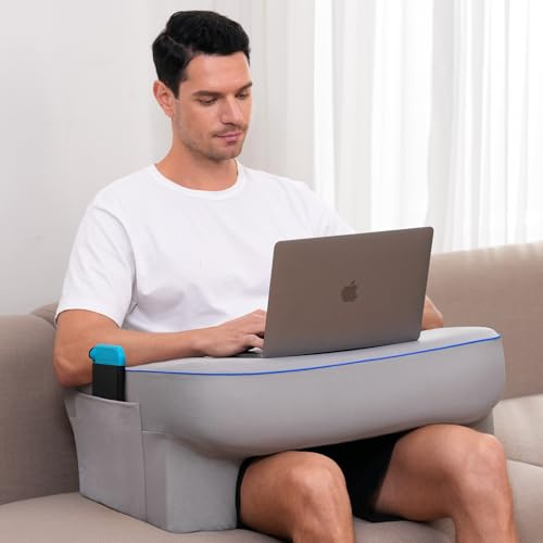 Keduwa Reading Pillow,Lap Desk Pillow for Laptop,Memory Foam Reading Pillows for Gaming, Arm Rest Pillow for Reading, Working, Crocheting, Playing Game or Sitting in Bed,Sofa