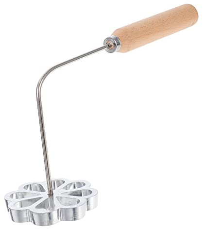 Didiseaon Molde Para Fritura Mango De Madera, Molde De Aluminio Para Bocadillos y Postres, Utensilio De Cocina Para Preparar Snacks En Casa