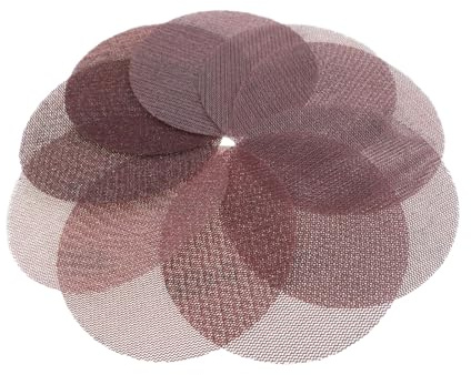 Lot de 50 disques abrasifs en maille Velcro Ø 125 mm - Filet de ponçage sans poussière - Disques abrasifs anti-blocage - Papier abrasif pour le ponçage des surfaces dures (80#)