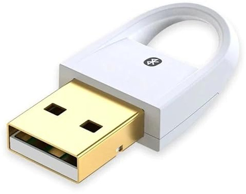 Adaptador - Adaptador USB Bluetooth, conexión inalámbrica, Color Blanco, Compatible con múltiples Dispositivos, fácil de Usar y configurar.*