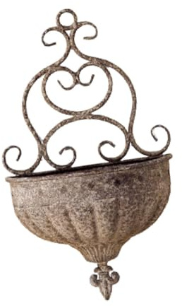 Sharplace Fioriera Classica da Appendere alla Parete in Stile Rustico, Ideale per Un Uso Interno Ed Esterno in Stile Rustico, Piccolo
