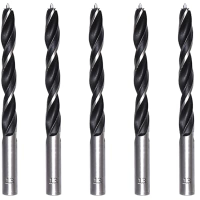 Foyscr 5 Piece 13mm Brad Point Wood Drill Bits,Professional Carbon Steel | Clean Efficient Drilling