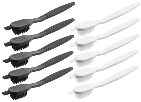 TOPBATHY 10 pièces Brosse Nylon Multiusage pour Nettoyage Petits Appareils de Cuisine Brosse Électroménager Résistante et Pratique Blanc et Noir